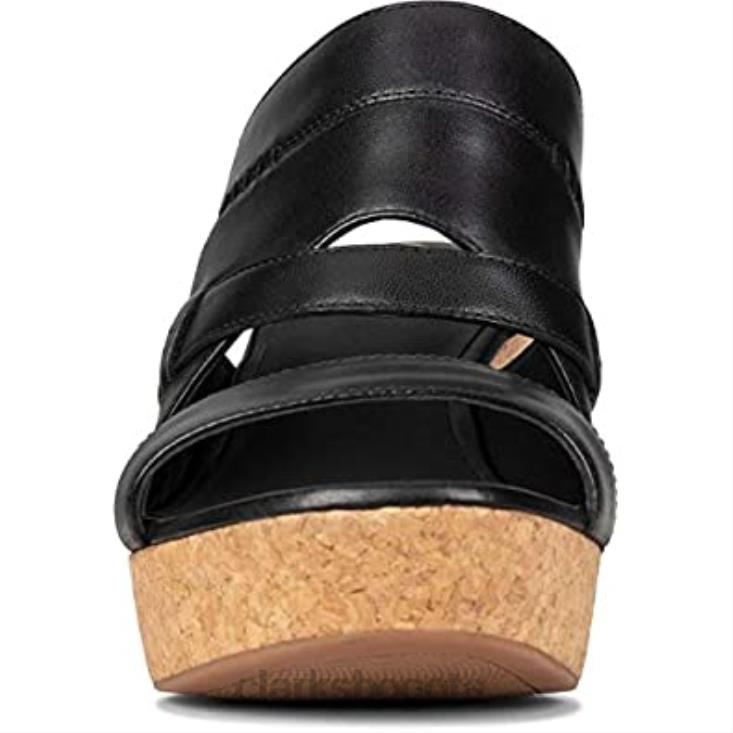 Clarks 0DX8L2869 sandalias con tiras maritsa mujer clarks cuero negro mujer cuero negro