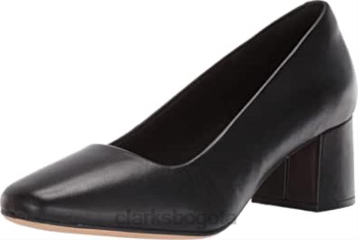 Clarks 0DX8L287 rosa transparente clarks cuero negro unisexo cuero negro