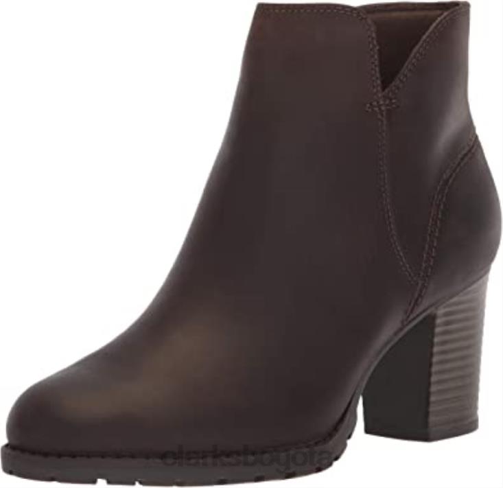 Clarks 0DX8L2871 bota de moda verona melocotón para mujer clarks taupe cuero mujer cuero color topo