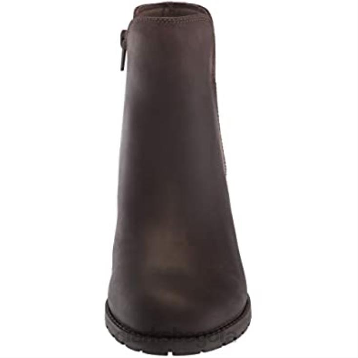 Clarks 0DX8L2871 bota de moda verona melocotón para mujer clarks taupe cuero mujer cuero color topo