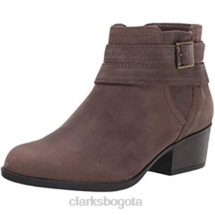 Clarks 0DX8L2874 Botín clarks adreena show de mujer de piel color topo oscuro mujer cuero color topo oscuro