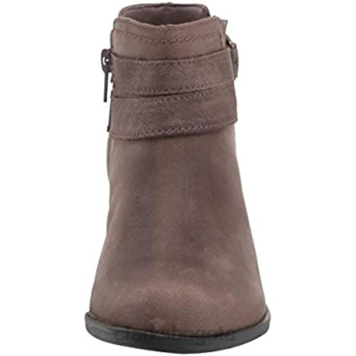 Clarks 0DX8L2874 Botín clarks adreena show de mujer de piel color topo oscuro mujer cuero color topo oscuro