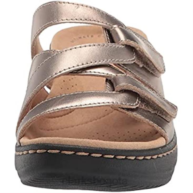 Clarks 0DX8L2876 Sandalia Merliah Karli de piel metalizada para mujer clarks mujer