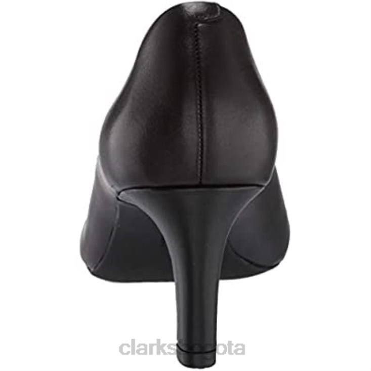 Clarks 0DX8L288 Zapatos de salón clarks alice fern de piel negra para mujer mujer cuero negro