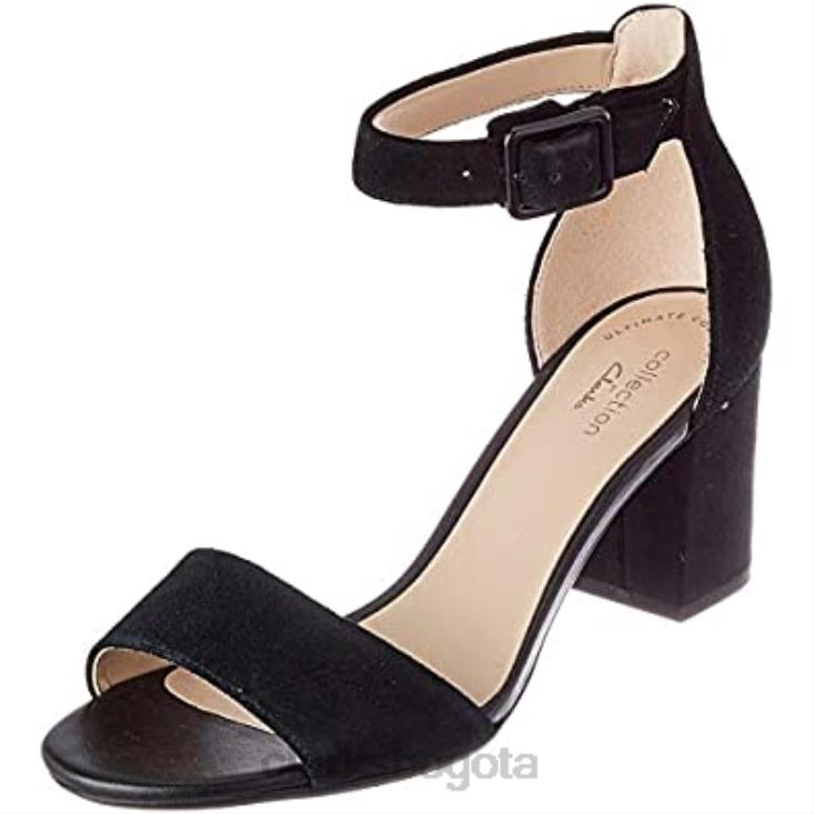 Clarks 0DX8L2880 Tacones con tira en el tobillo Clarks 261451 604 negros para mujer mujer