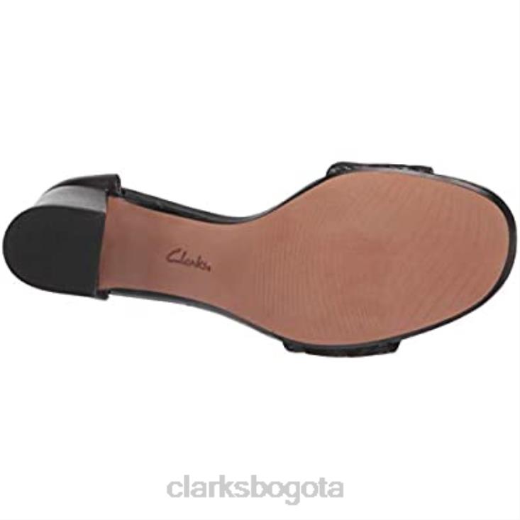 Clarks 0DX8L2884 Sandalia de tacón jocelynne cam combi de piel negra para mujer clarks mujer