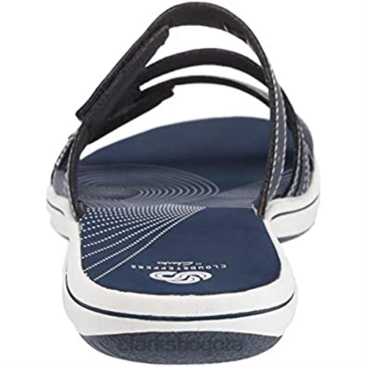 Clarks 0DX8L2887 sandalia brinkley Coast slide mujer clarks azul marino sintético mujer azul marino sintético