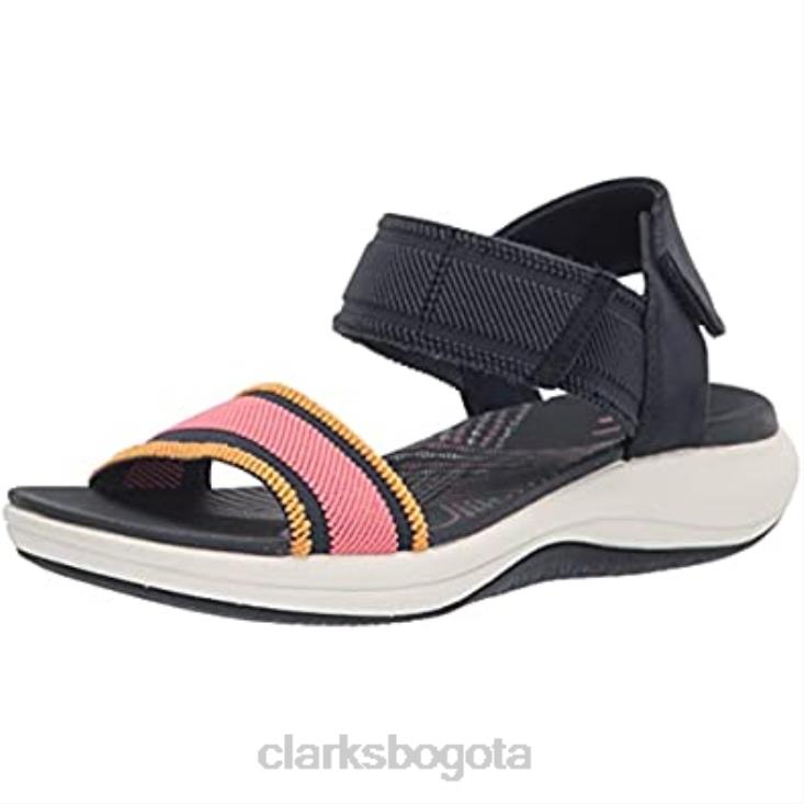 Clarks 0DX8L2891 Sandalia clarks mira sea combi textil azul marino para mujer mujer textil combinado azul marino