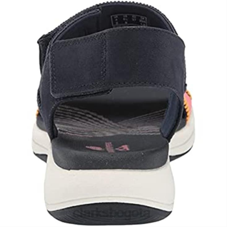 Clarks 0DX8L2891 Sandalia clarks mira sea combi textil azul marino para mujer mujer textil combinado azul marino