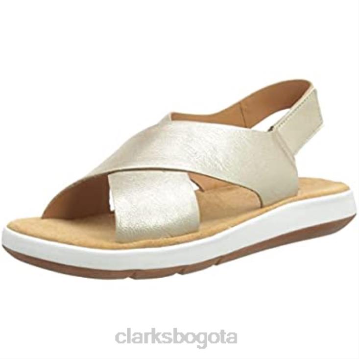 Clarks 0DX8L2892 sandalias cruzadas jemsa para mujer champagne lea clarks mujer champaña