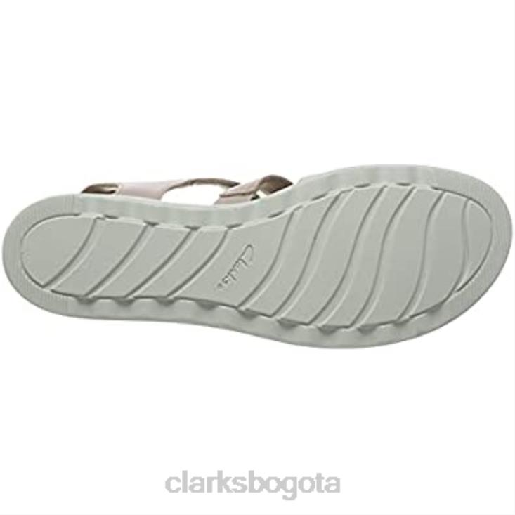 Clarks 0DX8L2893 sandalia con cuña de cuarzo jillian para mujer clarks de cuero rosa polvoriento mujer cuero rosa polvoriento