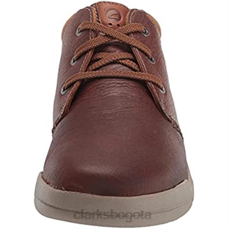 Clarks 0DX8L2897 Botas chukka de caña media Driftway de cuero color tostado oscuro de Clarks para hombre hombres cuero bronceado oscuro
