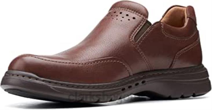 Clarks 0DX8L290 clarks un brawley paso caoba ny cuero unisexo cuero caoba