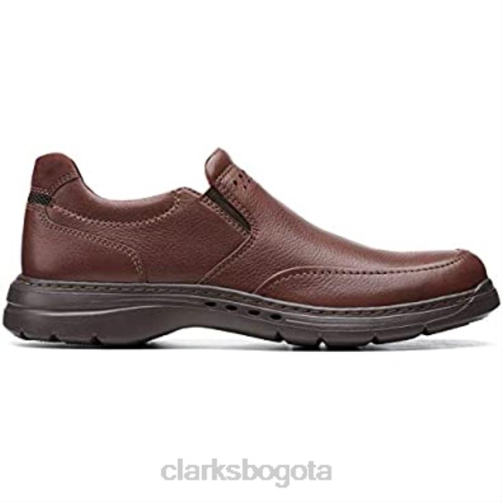 Clarks 0DX8L290 clarks un brawley paso caoba ny cuero unisexo cuero caoba