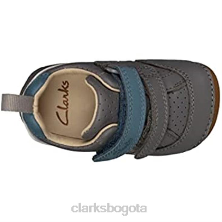 Clarks 0DX8L2903 ti ny sky zapatos de cuero para niños pequeños clarks grises niños