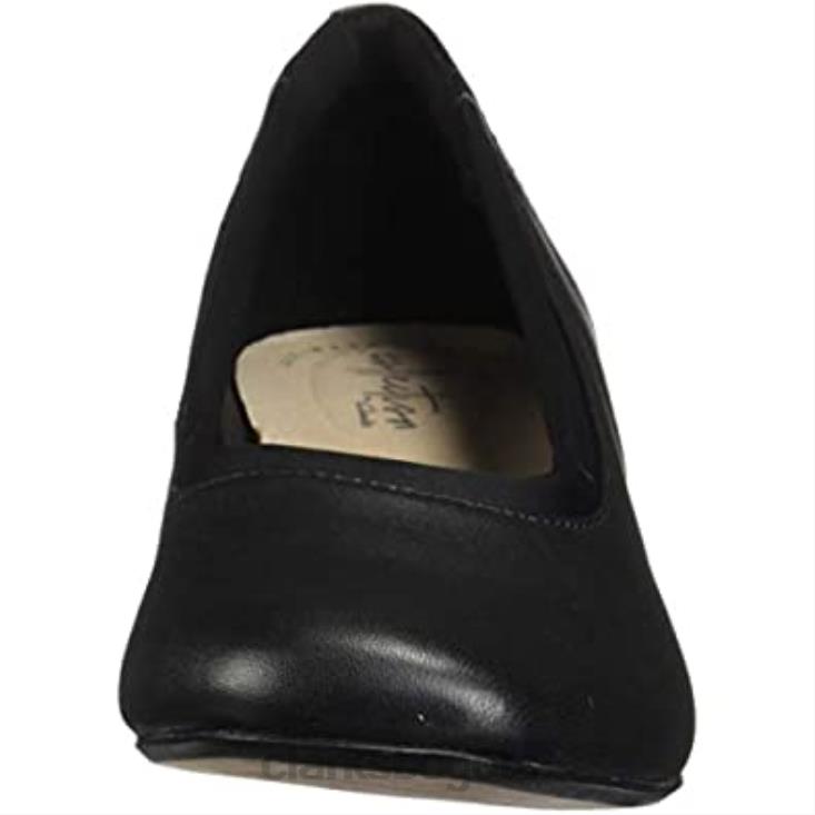 Clarks 0DX8L2915 Zapatos de tacón Clarkli Fame de cuero negro para mujer mujer cuero negro