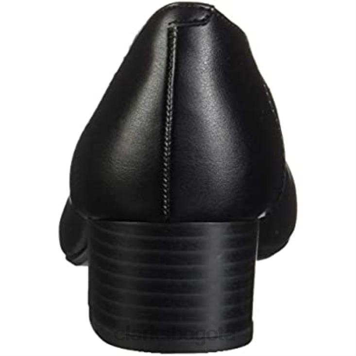 Clarks 0DX8L2915 Zapatos de tacón Clarkli Fame de cuero negro para mujer mujer cuero negro