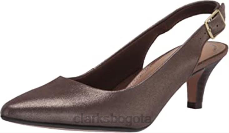 Clarks 0DX8L2916 zapatos de tacón linvale sondra de cuero metalizado para mujer clarks mujer cuero metalizado