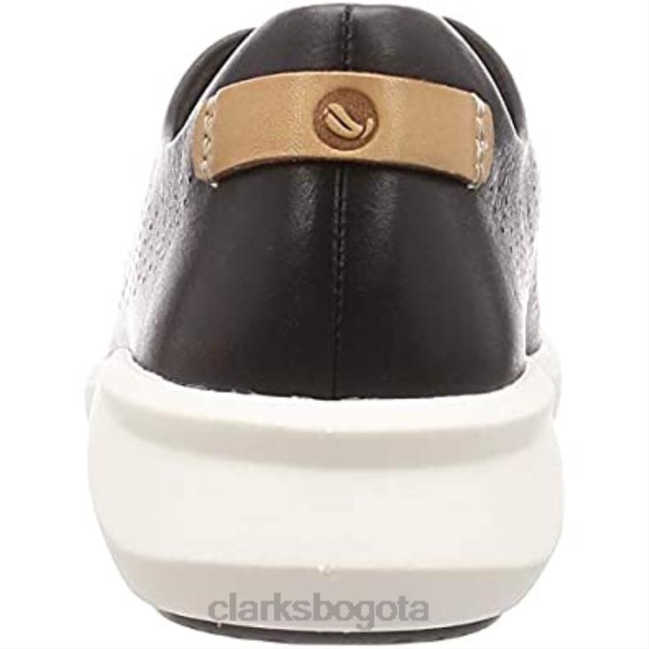 Clarks 0DX8L2924 Zapatilla un rio tie de mujer de piel negra clarks mujer cuero negro