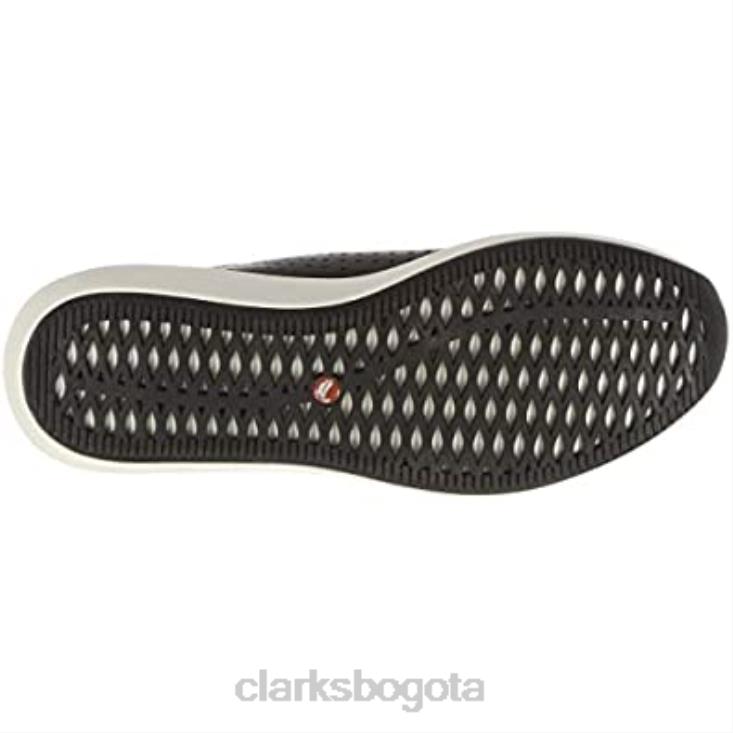 Clarks 0DX8L2924 Zapatilla un rio tie de mujer de piel negra clarks mujer cuero negro