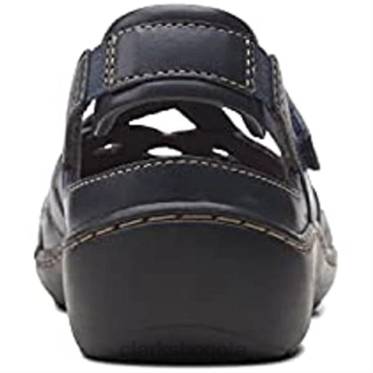 Clarks 0DX8L2925 mocasín cora dream mujer plano clarks cuero marino mujer cuero azul marino