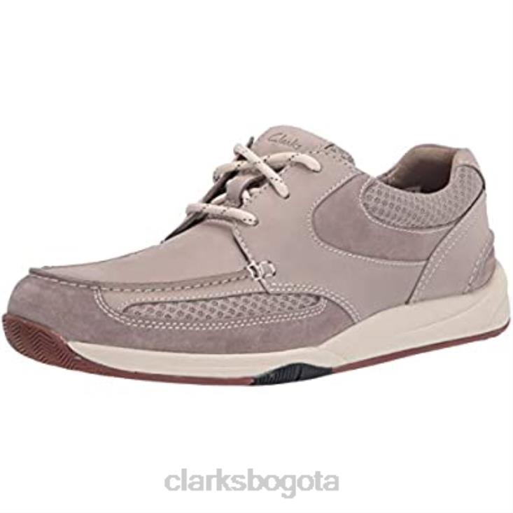 Clarks 0DX8L2936 Zapatilla clarks langton lane de nobuk piedra para hombre hombres
