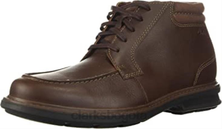 Clarks 0DX8L2938 Botines Clarks Rendell Rise de piel caoba para hombre hombres cuero caoba