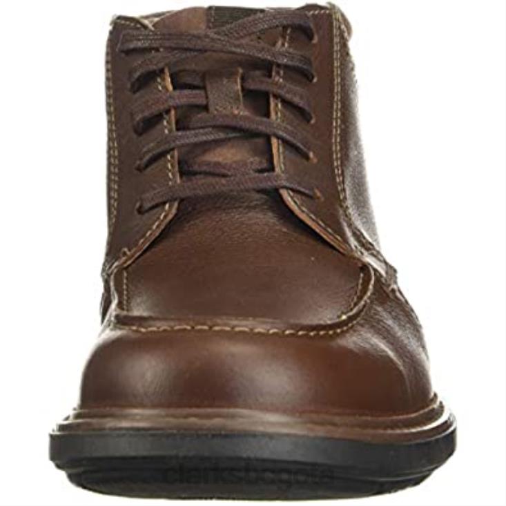 Clarks 0DX8L2938 Botines Clarks Rendell Rise de piel caoba para hombre hombres cuero caoba