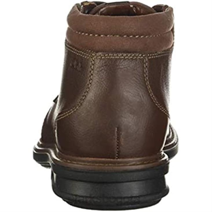 Clarks 0DX8L2938 Botines Clarks Rendell Rise de piel caoba para hombre hombres cuero caoba