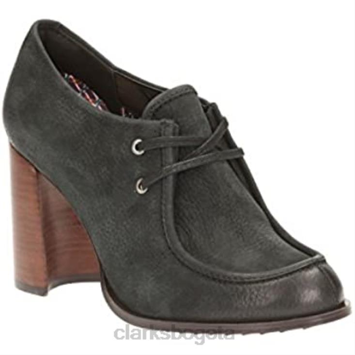 Clarks 0DX8L2939 Zapato clarks mujer cass day nobuk negro mujer