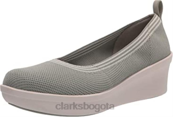 Clarks 0DX8L2945 Zapatos de tacón Clarks Dusty Olive Textile para mujer Step Rose Fern mujer textil oliva polvoriento