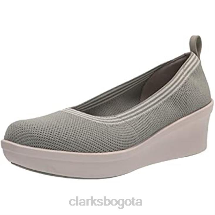 Clarks 0DX8L2945 Zapatos de tacón Clarks Dusty Olive Textile para mujer Step Rose Fern mujer textil oliva polvoriento