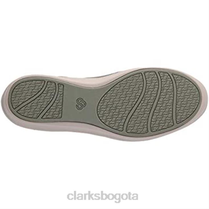 Clarks 0DX8L2945 Zapatos de tacón Clarks Dusty Olive Textile para mujer Step Rose Fern mujer textil oliva polvoriento