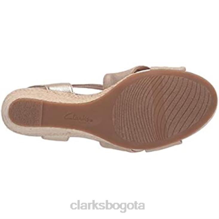 Clarks 0DX8L2948 sandalia cuña mujer margee beth combi piel textil natural clarks mujer combi cuero textil natural