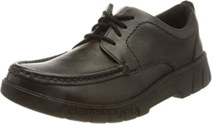 Clarks 0DX8L295 niño rama encaje y oxford clarks cuero negro niños cuero negro
