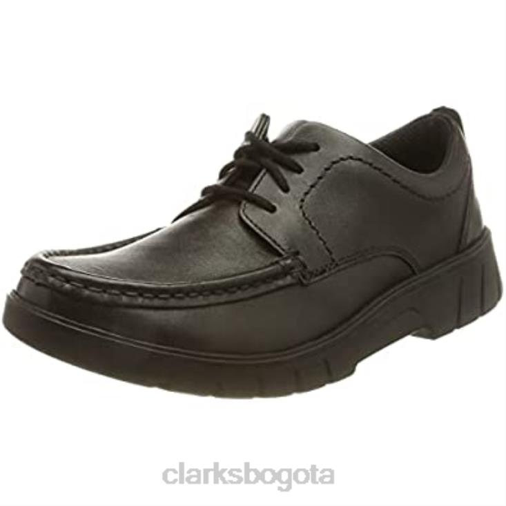 Clarks 0DX8L295 niño rama encaje y oxford clarks cuero negro niños cuero negro