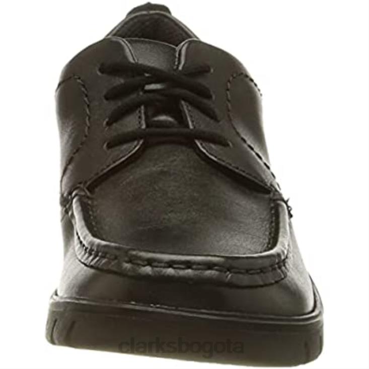Clarks 0DX8L295 niño rama encaje y oxford clarks cuero negro niños cuero negro