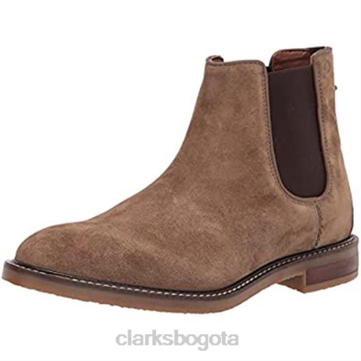 Clarks 0DX8L2950 bota chelsea jaxen para hombre ante color topo clarks hombres gamuza color topo