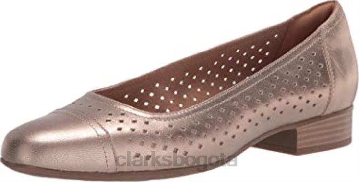 Clarks 0DX8L2952 Bailarinas clarks juliet cedar de piel metalizada para mujer mujer