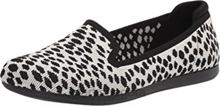Clarks 0DX8L2956 mocasines clarks carly dream de punto de interés blanco negro para mujer mujer punto de interés negro blanco