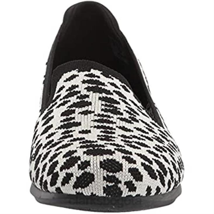 Clarks 0DX8L2956 mocasines clarks carly dream de punto de interés blanco negro para mujer mujer punto de interés negro blanco
