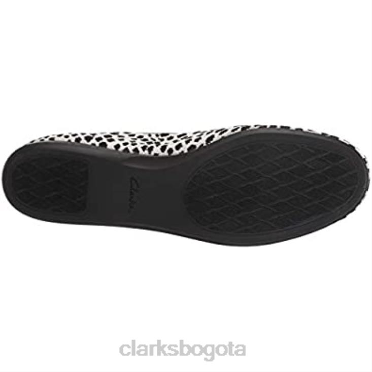 Clarks 0DX8L2956 mocasines clarks carly dream de punto de interés blanco negro para mujer mujer punto de interés negro blanco
