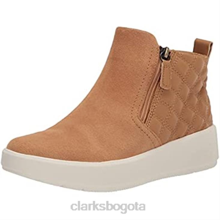 Clarks 0DX8L2960 Botín clarks combi con cremallera layton para mujer color tostado claro mujer combinación bronceado claro