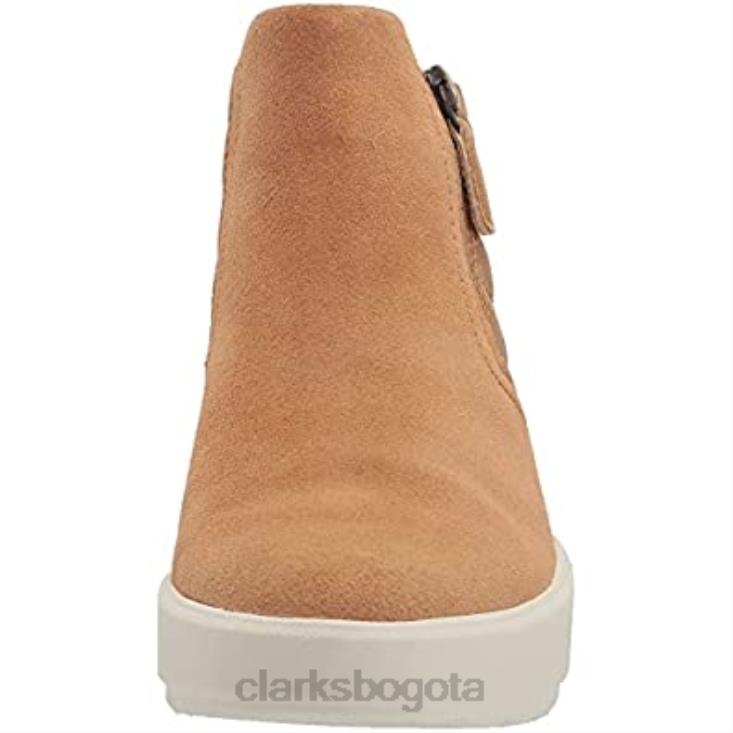 Clarks 0DX8L2960 Botín clarks combi con cremallera layton para mujer color tostado claro mujer combinación bronceado claro
