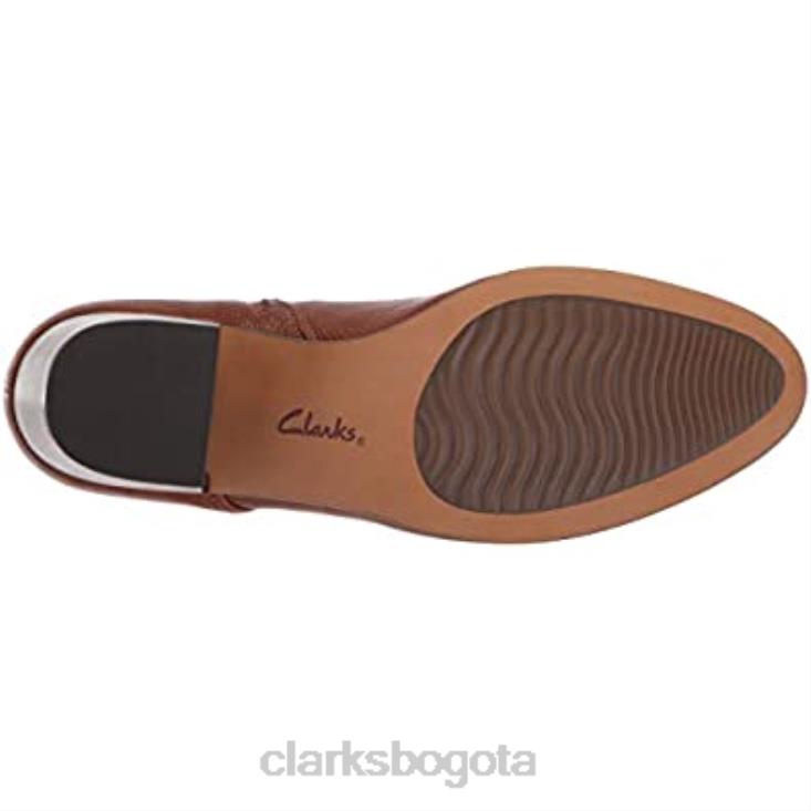 Clarks 0DX8L2964 botas de moda maypearl milla de cuero tostado oscuro para mujer clarks mujer cuero bronceado oscuro