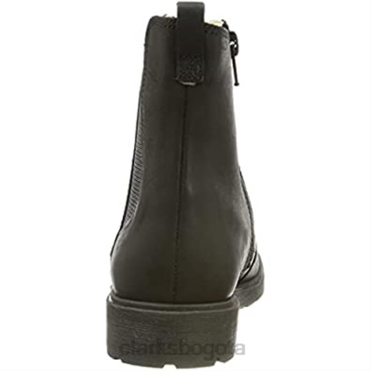 Clarks 0DX8L2969 Botas chelsea clarks astrol ork de piel negra para niña niños cuero negro
