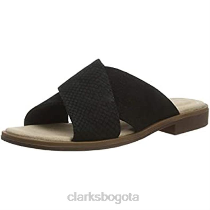 Clarks 0DX8L297 Sandalia clarks declan ivy negra para mujer mujer nubuck negro nubuck negro