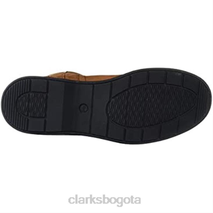 Clarks 0DX8L2977 Botines clarks un elda de ante color canela oscuro para mujer mujer gamuza bronceada oscura