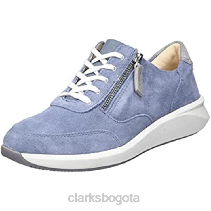 Clarks 0DX8L2979 Zapatilla sde clarks un rio zip azul denim para mujer mujer azul denim sde