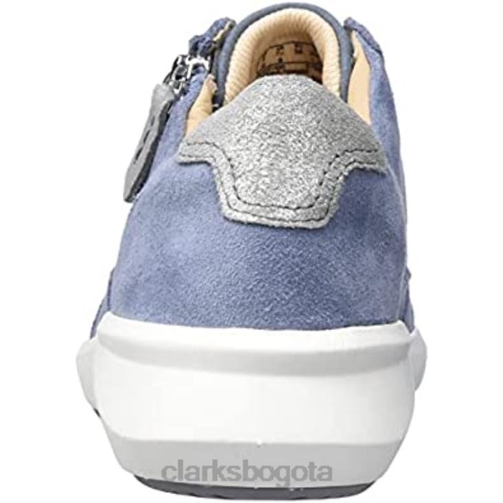 Clarks 0DX8L2979 Zapatilla sde clarks un rio zip azul denim para mujer mujer azul denim sde